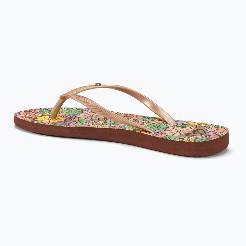 Дамски джапанки ROXY Bermuda Print brown combo 3