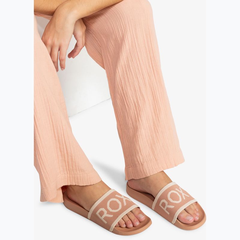 Дамски джапанки ROXY Slippy Knit wheat/turkish coffee 4