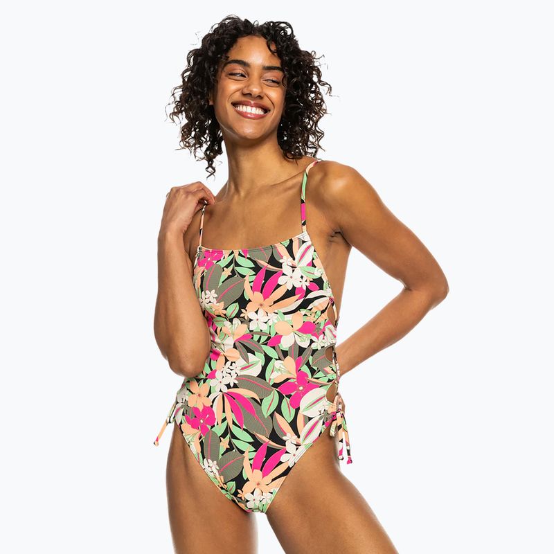 Дамски бански костюм от една част ROXY Printed Beach Classics Lace UP anthracite palm song s 2