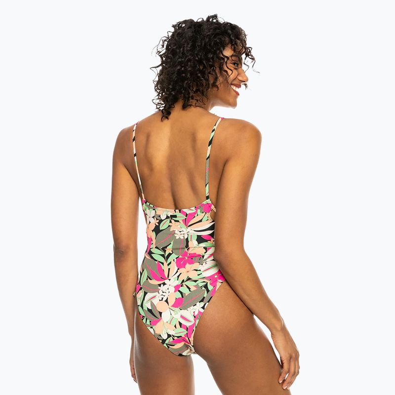 Дамски бански костюм от една част ROXY Printed Beach Classics Lace UP anthracite palm song s 4