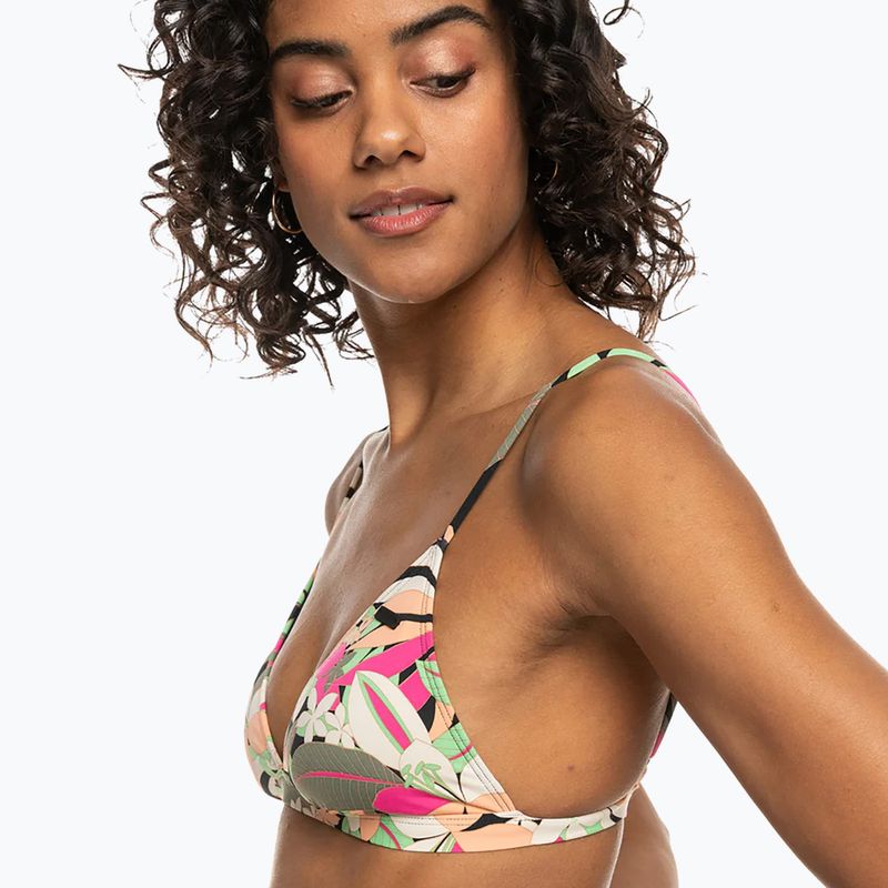 Горнища на бански костюм ROXY Printed Beach Classics Tri anthracite palm song s 5