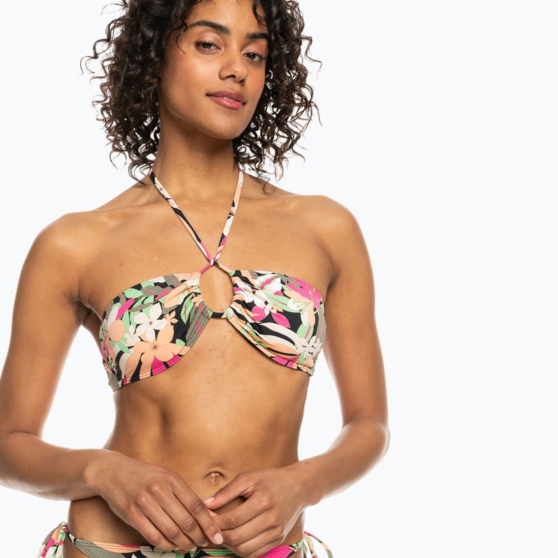 Горнище на бански костюм ROXY Printed Beach Classics Halter anthracite palm song s 2