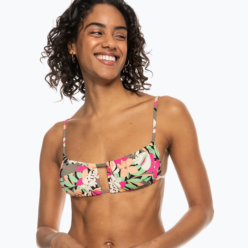 Горнище на бански костюм ROXY Beach Classics Bralette anthracite palm song s 2