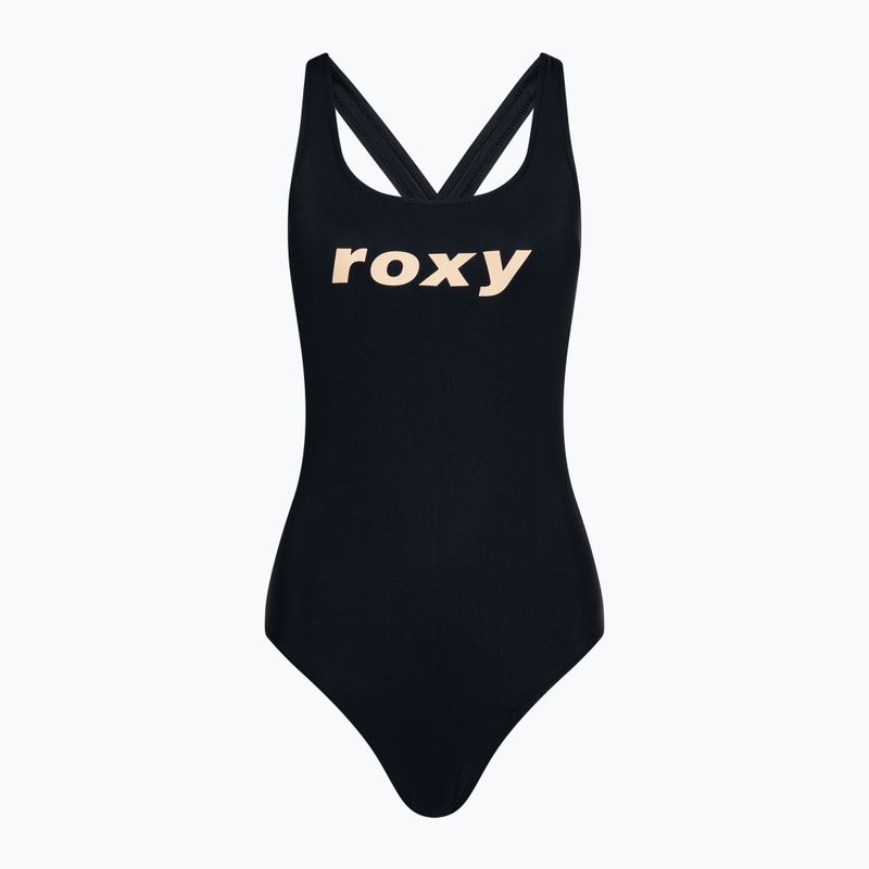 Дамски бански костюм от една част ROXY Active cross anthracite