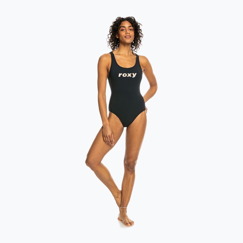Дамски бански костюм от една част ROXY Active cross anthracite 5
