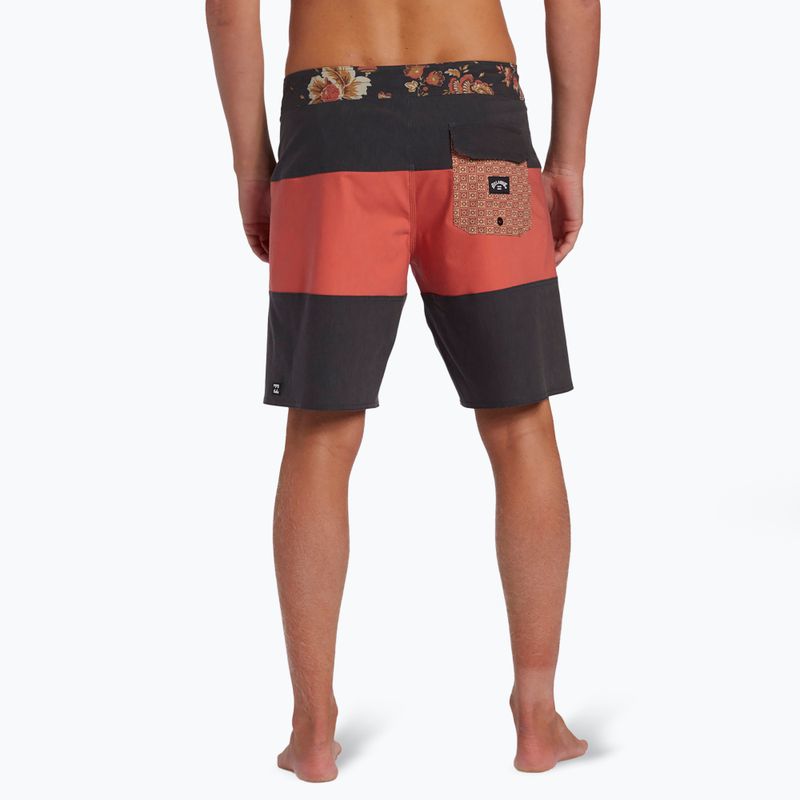 Мъжки шорти за плуване Billabong Tribong Pro washed red 5