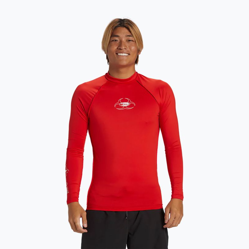 Мъжка блуза с дълъг ръкав за плуване Quiksilver Saturn UPF50 high risk червен