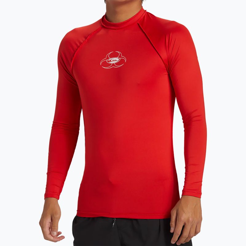 Мъжка блуза с дълъг ръкав за плуване Quiksilver Saturn UPF50 high risk червен 4
