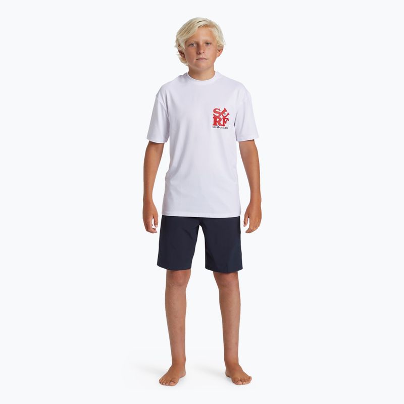 Детска тениска за плуване Quiksilver Everyday Surf Tee white/black 2