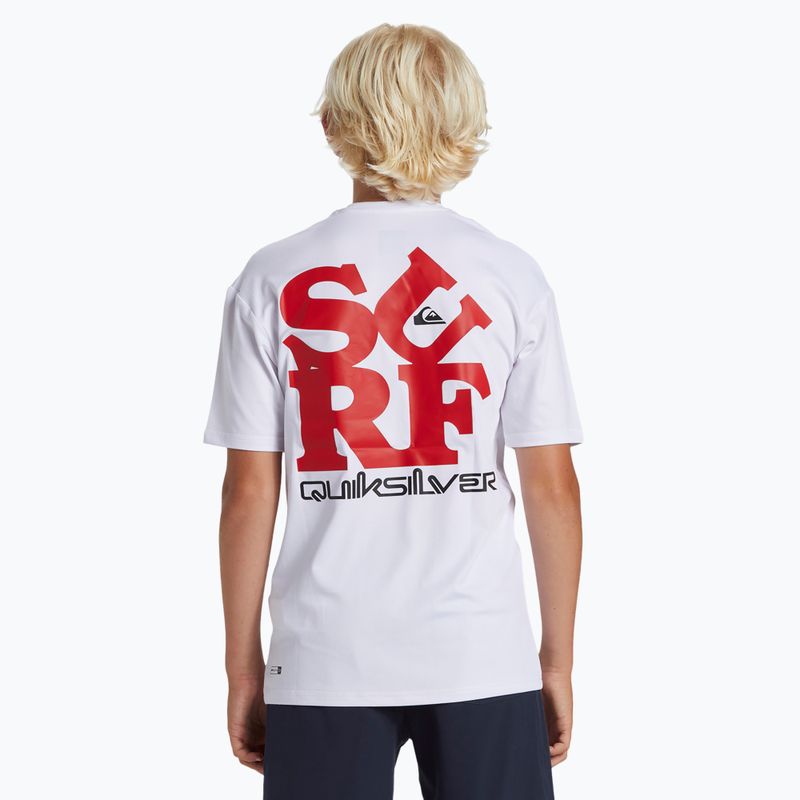 Детска тениска за плуване Quiksilver Everyday Surf Tee white/black 3