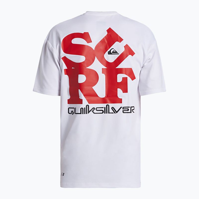 Детска тениска за плуване Quiksilver Everyday Surf Tee white/black 7