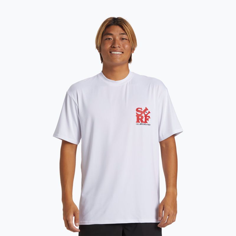Мъжка тениска за плуване Quiksilver Everyday Surf Tee white/black