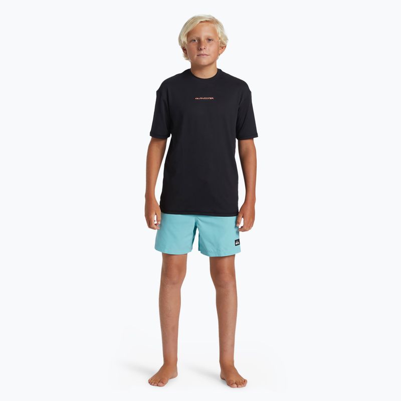 Детска тениска за плуване Quiksilver Everyday Surf Tee black/white 2