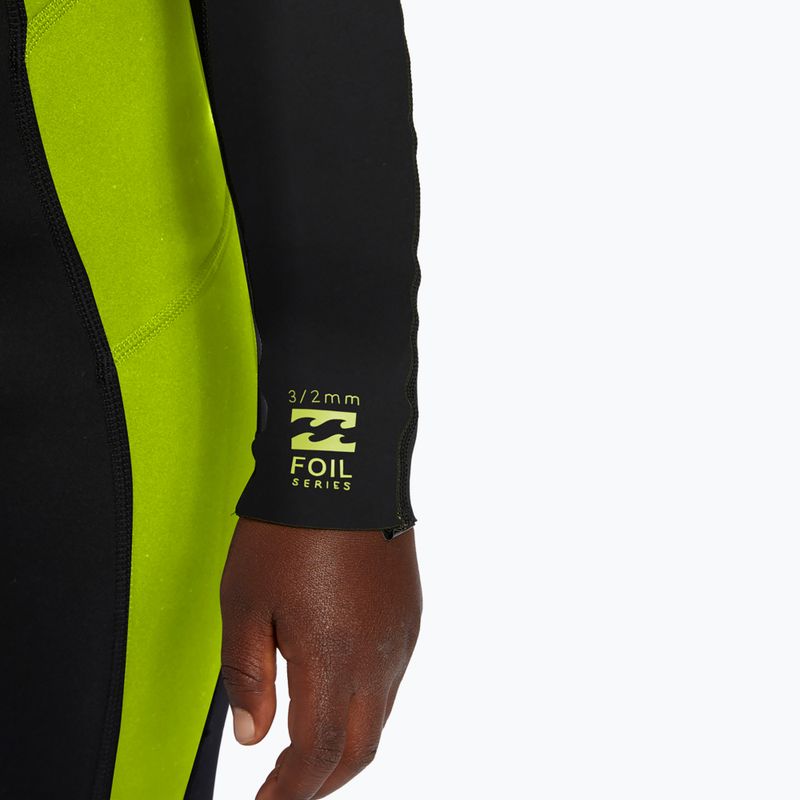 Детски неопренов костюм за плуване Billabong 3/2 mm Foil BZ FL fluro lime 4
