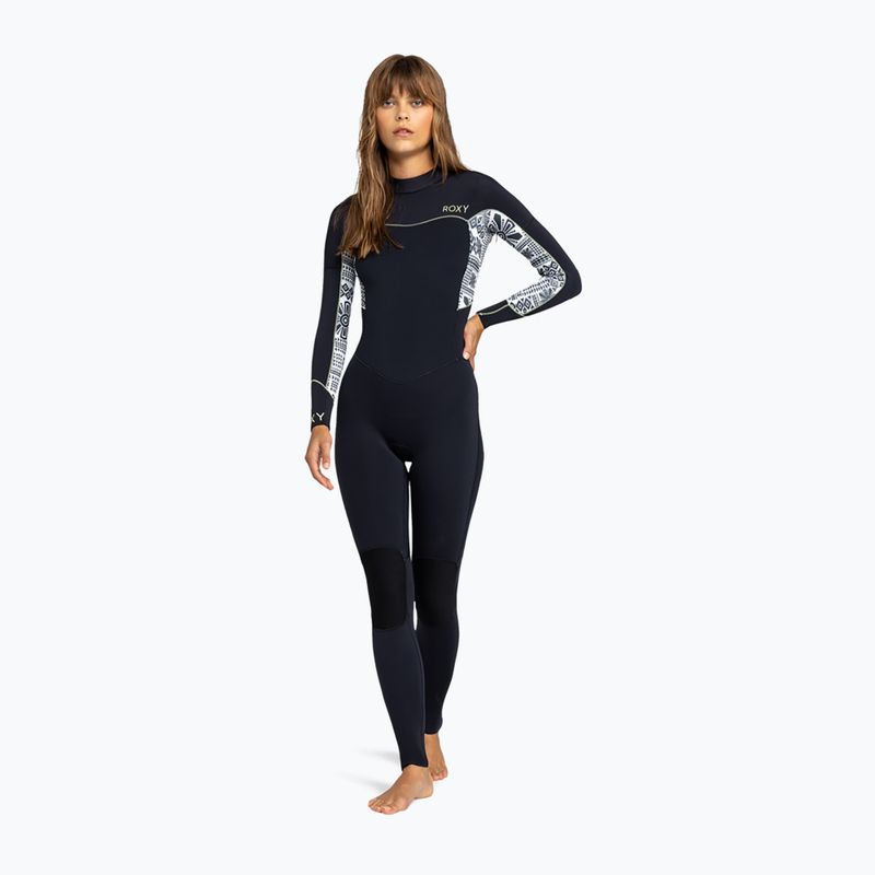 Дамски неопренов костюм за плуване ROXY 4/3 Swell Series Back Zip GBS egret mo rockin vibes 