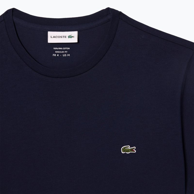 Мъжка тениска Lacoste TH6709 тъмно синьо 5