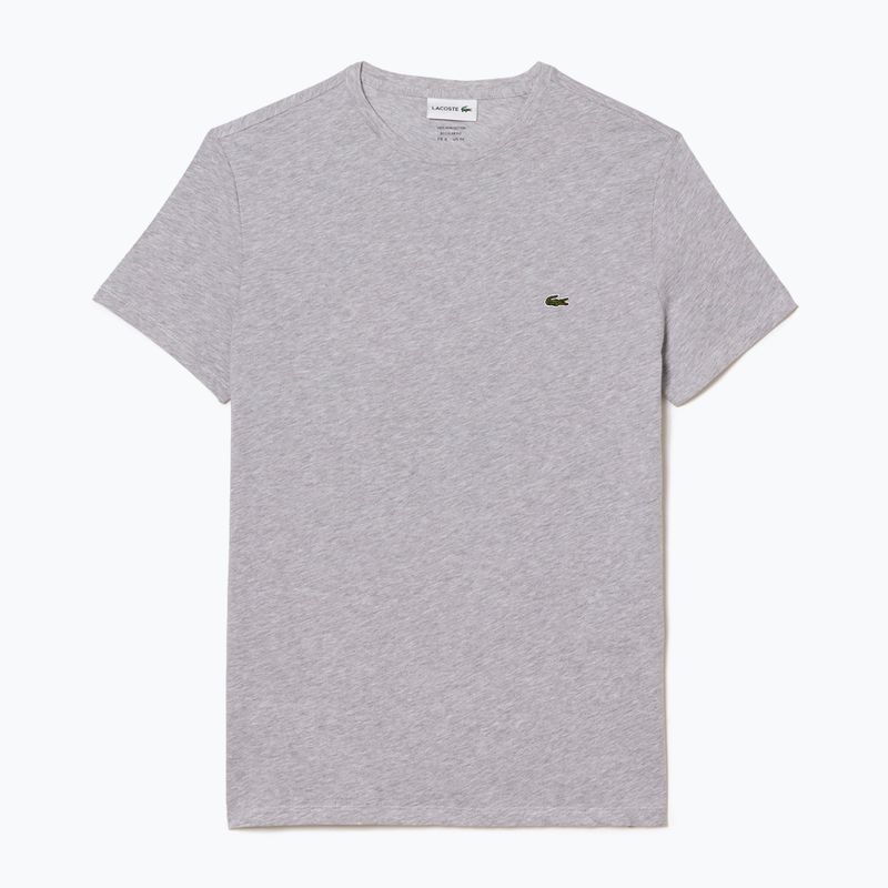 Мъжка тениска Lacoste TH6709 silver chine 4