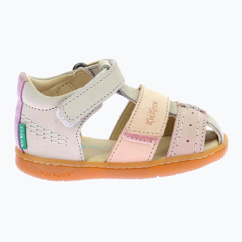 Детски сандали Kickers Kick Bazar в светло розово/цветно 2