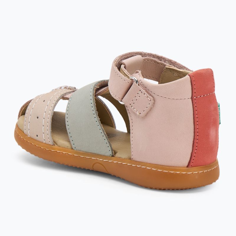Детски сандали Kickers Kick Bazar в светло розово/цветно 3