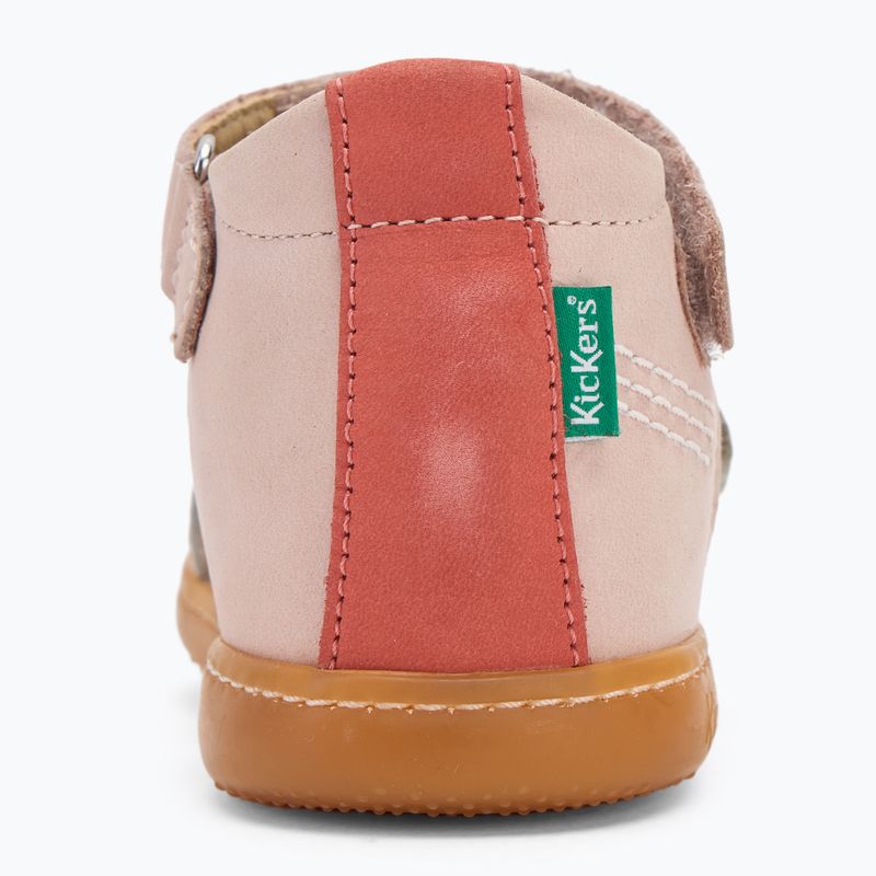 Детски сандали Kickers Kick Bazar в светло розово/цветно 6