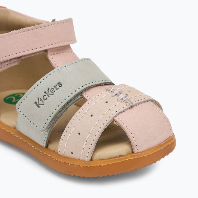 Детски сандали Kickers Kick Bazar в светло розово/цветно 7