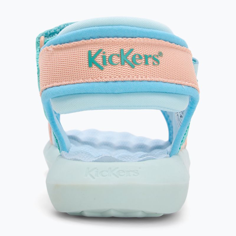 Детски сандали Kickers Kickjune синьо/коралово розово/зелено 6