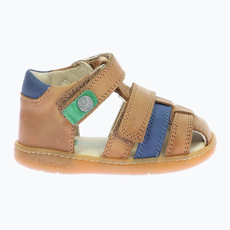 Детски сандали Kickers Kick Pod в цвят камел/нави 2