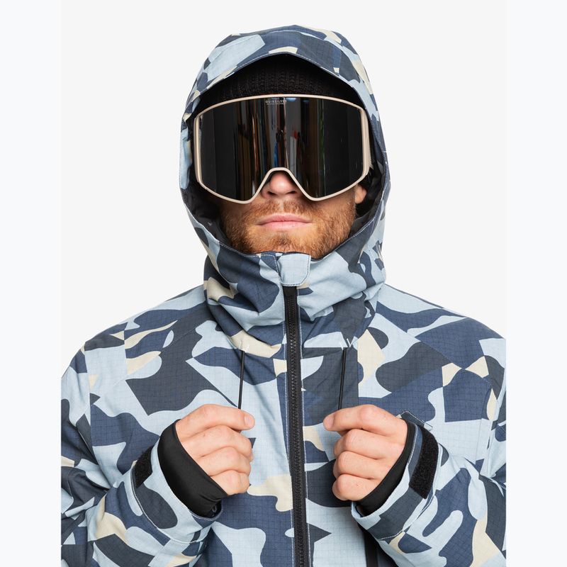 Мъжко яке за сноуборд Quiksilver Mission Printed Block puzzle camo ice flow 4