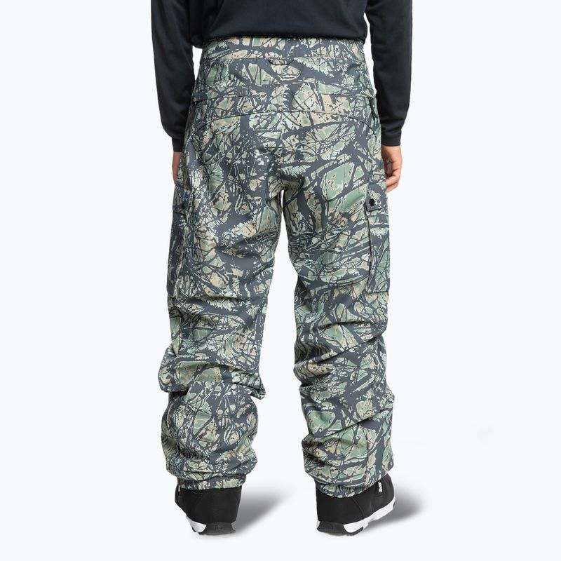Мъжки панталони за сноуборд Quiksilver Snow Down Cargo woodland abstract sea spray 3
