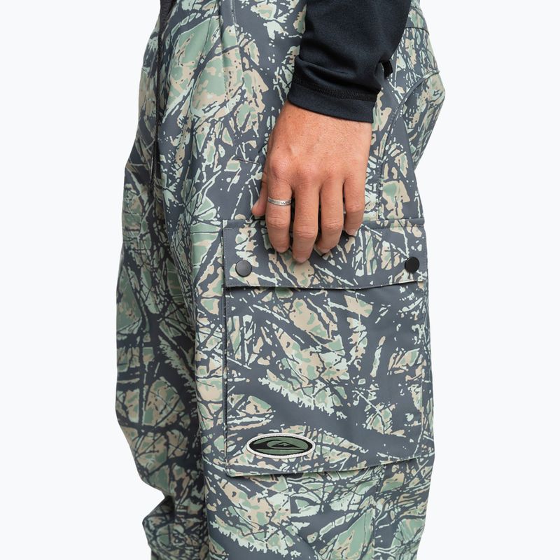 Мъжки панталони за сноуборд Quiksilver Snow Down Cargo woodland abstract sea spray 6