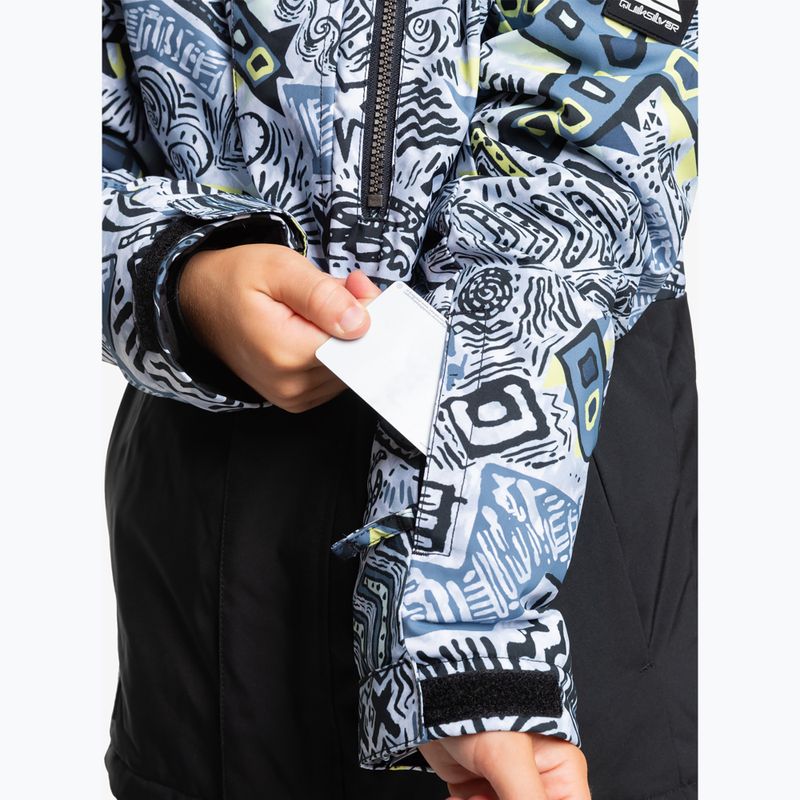 Детско яке за сноуборд Quiksilver Mission Printed Block heritage scribble black 6