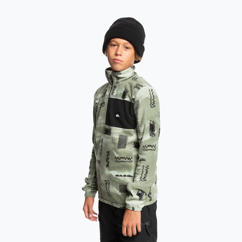 Детска сноуборд качулка Quiksilver Aker Half Zip Fleece shadow checks desert sage 4