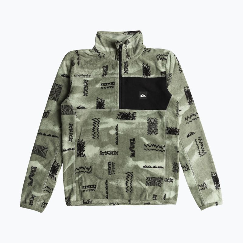 Детска сноуборд качулка Quiksilver Aker Half Zip Fleece shadow checks desert sage 5