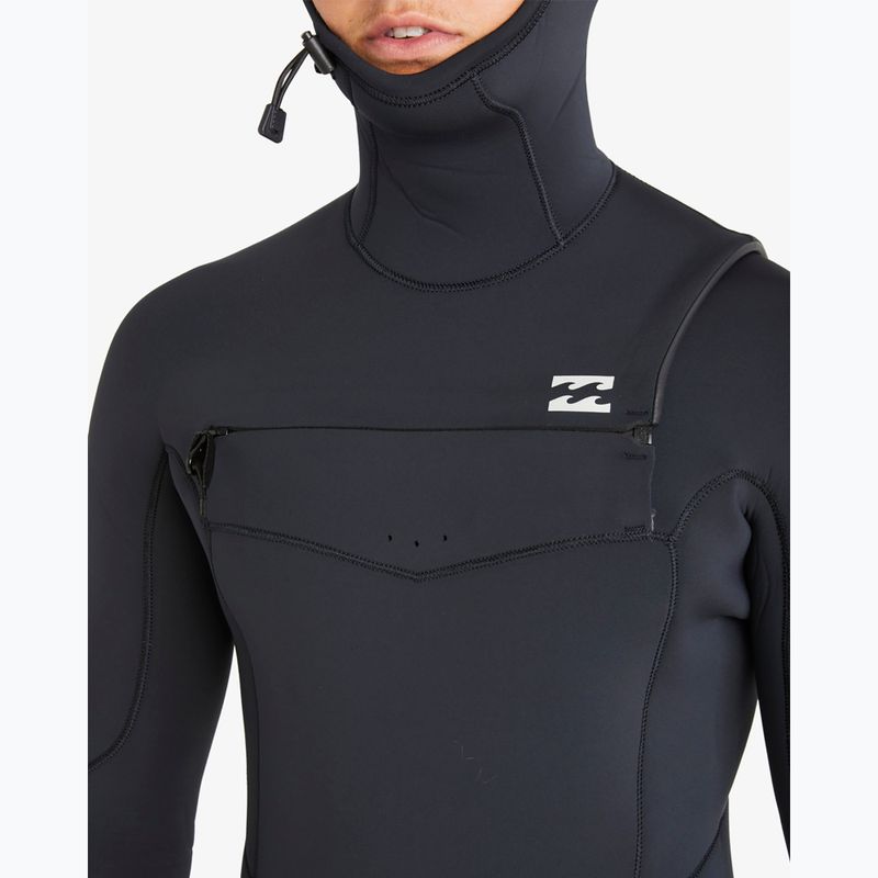 Мъжки неопренов костюм за плуване Billabong 5/4 mm Absolute Natural Chest Zip Hooded black 8