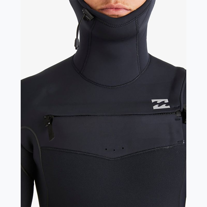 Мъжки неопренов костюм за плуване Billabong 6/5 mm Furnace Natural Chest Zip Hooded black 7