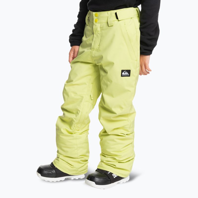 Детски панталони за сноуборд Quiksilver Estate celery green 4