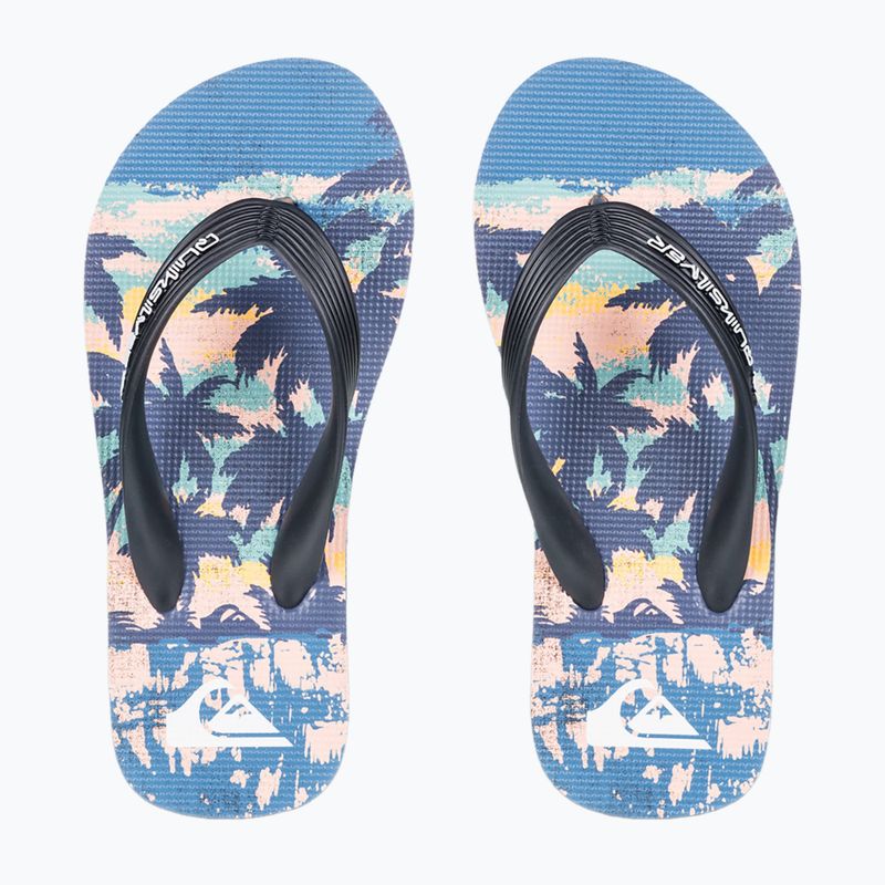 Quiksilver Molokai Art 25 Младежки джапанки fiery coronet blue tropicamo 2