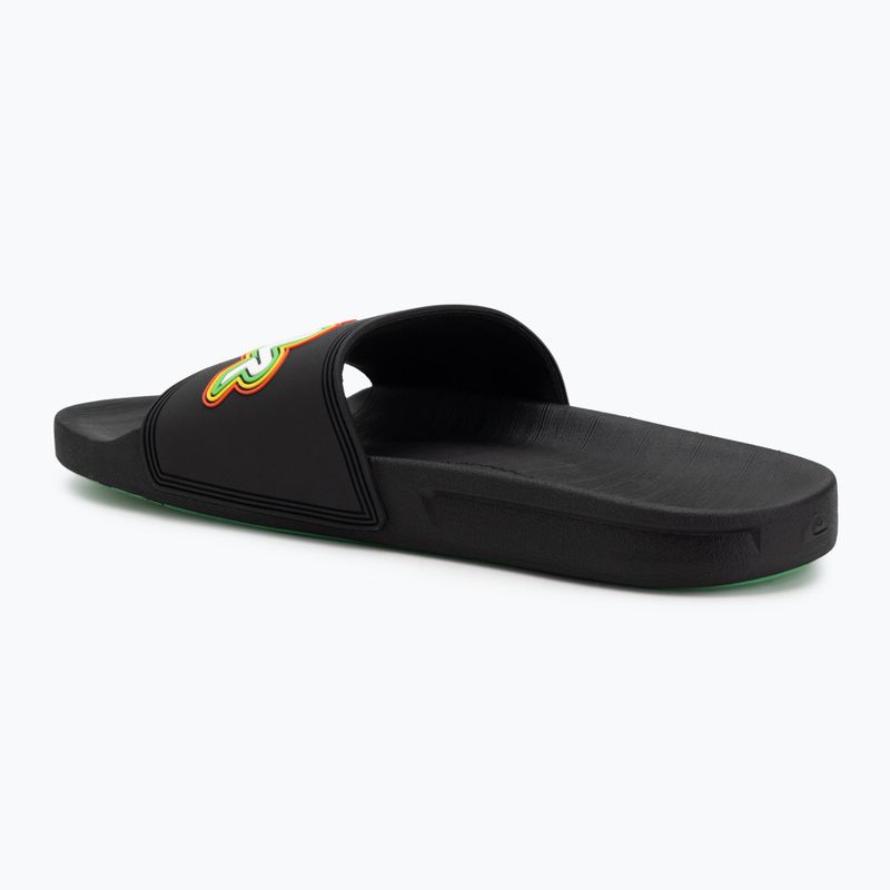 Мъжки джапанки Quiksilver Rivi Wordmark Slide II black rasta 3
