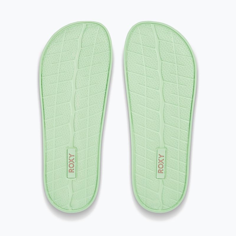 Дамски джапанки ROXY Slippy II green stripe 3