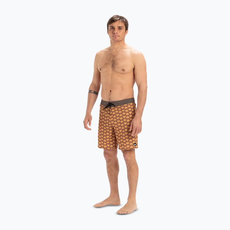 Мъжки къси панталони за плуване Quiksilver Surfsilk Straight Leg 18" florever bran 3