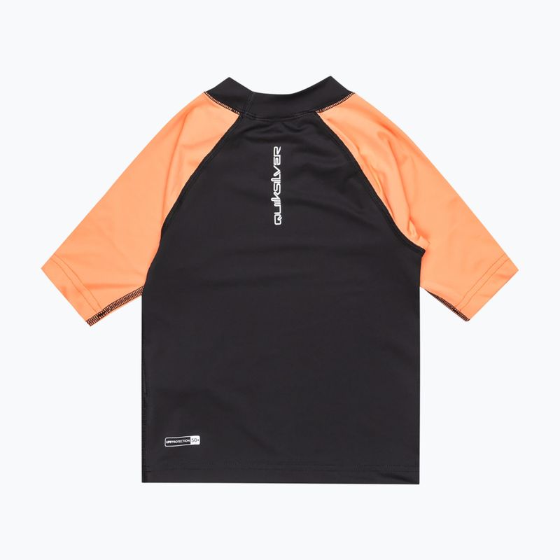 Детска тениска за плуване Quiksilver Everyday UPF50 black/melon 2