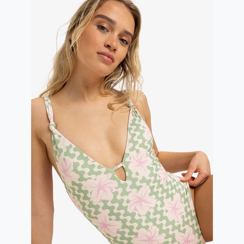 Дамски бански от една част ROXY Hibiscus Daze basil party waves yw 5