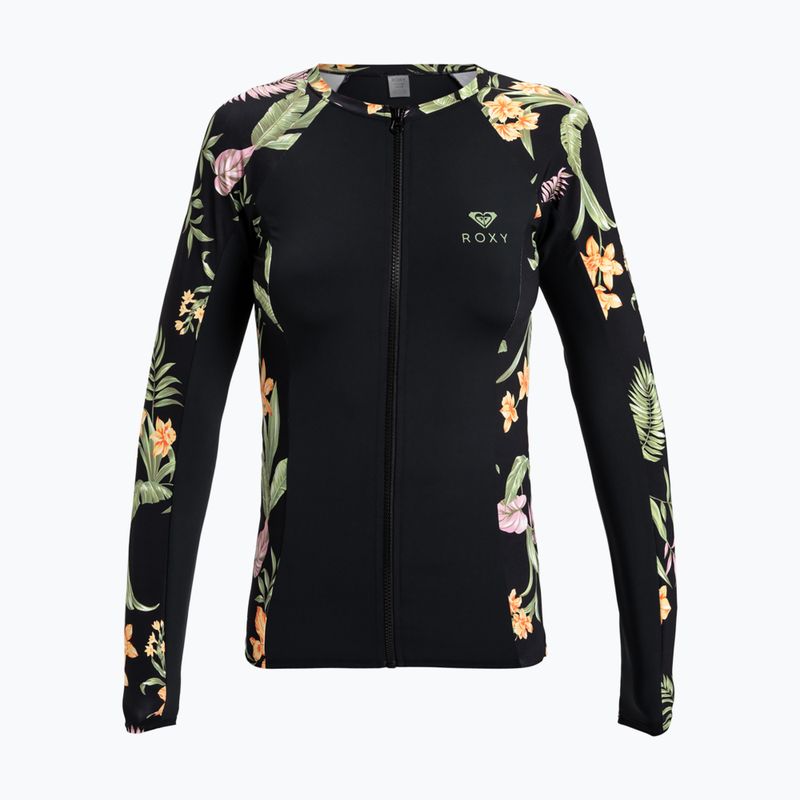 Дамски бански с дълъг ръкав ROXY Zip Lycra anthracite island escape 4