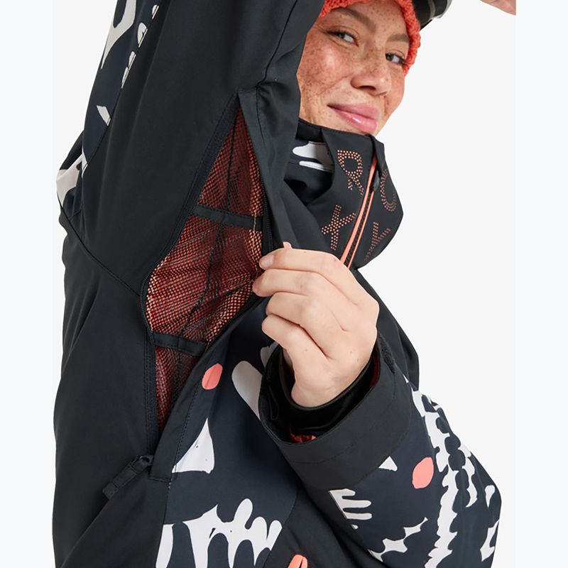 Дамско яке за сноуборд ROXY Free Jet true black/big flower 8