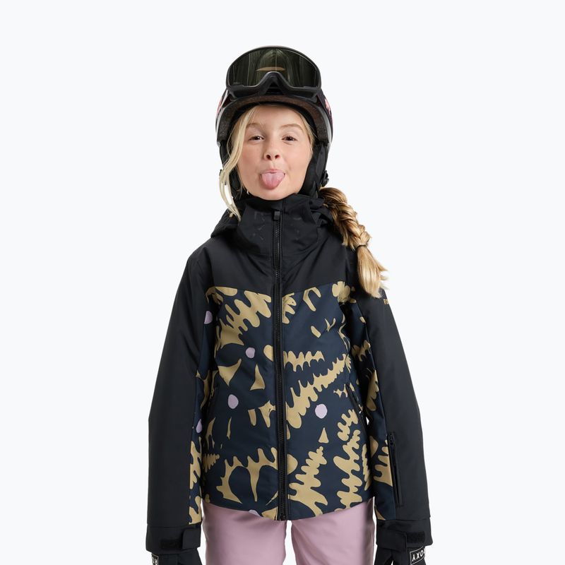 Детско яке за сноуборд ROXY Free Jet Block fennel seed big/flower rg