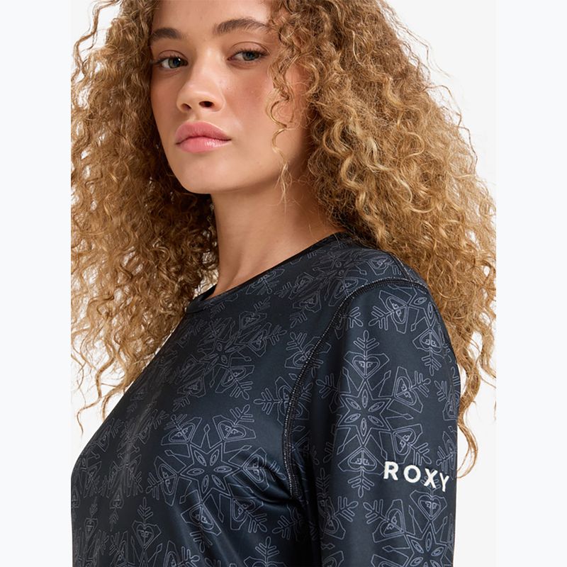 Дамска термоактивна блуза ROXY Daybreak Brushed true black/snowflakes 4