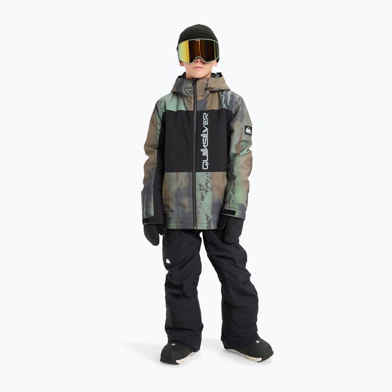 Детско яке за сноуборд Quiksilver Side Hit Block bloomfade dark ivy 2