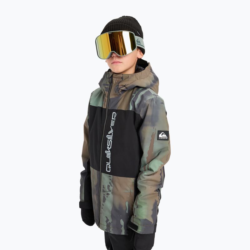 Детско яке за сноуборд Quiksilver Side Hit Block bloomfade dark ivy 4