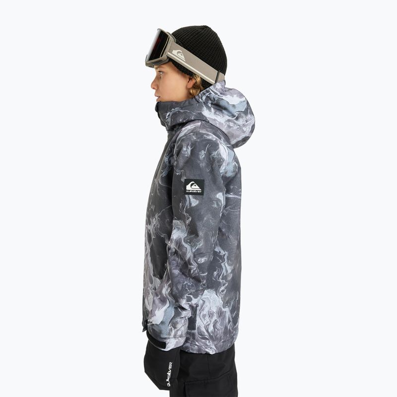 Детско яке за сноуборд Quiksilver Mission Printed thermostamp grayscale 4