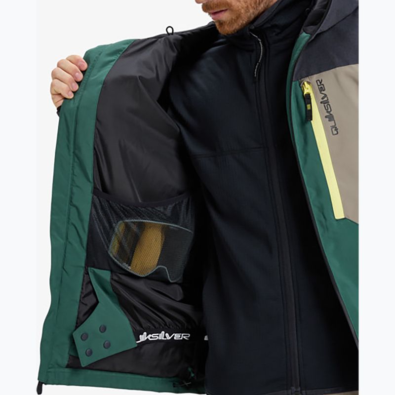 Мъжко яке за сноуборд Quiksilver Dawson trekking green 12